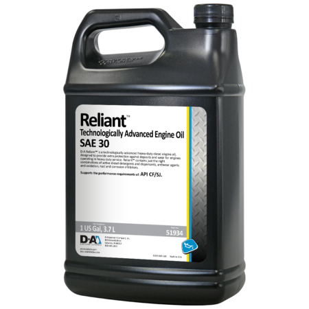 D-A LUBRICANT CO D-A Reliant Heavy Duty Engine Oil SAE 30 - 4/1 Gallon Jug Case 51934